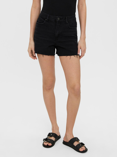 Vero Moda Črne kratke hlače iz džinsa VERO MODA Brenda