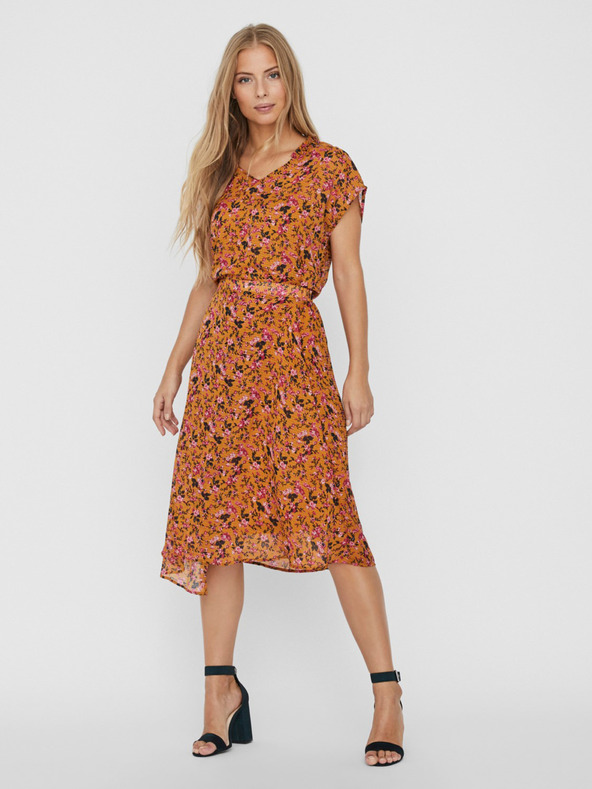 Vero Moda Gorčična cvetlična bluza VERO MODA Vilde