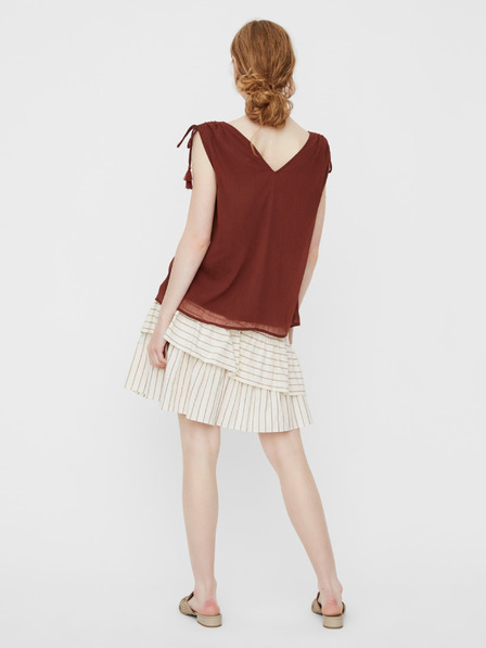Vero Moda Rjava ohlapna majica VERO MODA Penelope