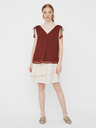 Vero Moda Rjava ohlapna majica VERO MODA Penelope