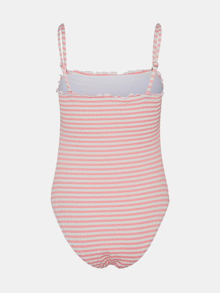 Vero Moda Enodelne kopalke z belo-rožnatimi črtami VERO MODA Emily