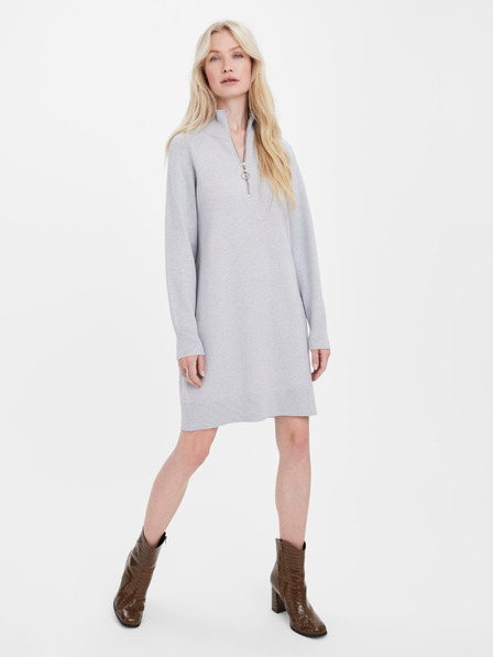 Vero Moda Svetlo siva ženska srajčna obleka VERO MODA Goldneedle