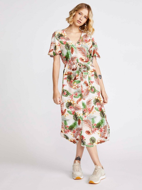 Vero Moda Kremasta cvetlična obleka VERO MODA Simply