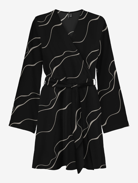 Vero Moda Črna VERO MODA ženska vzorčasta obleka Merle