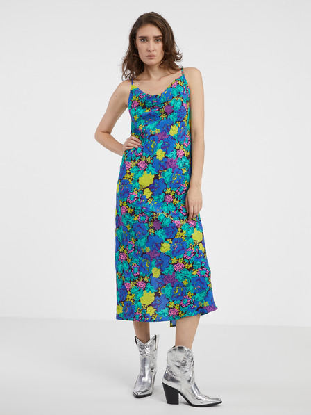 Vero Moda Modra ženska cvetlična obleka VERO MODA Liva
