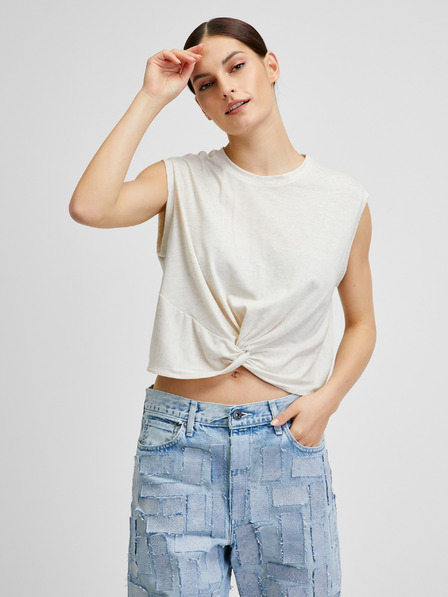 Vero Moda Kremasta črtasta majica VERO MODA June