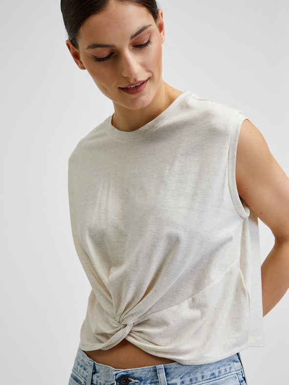 Vero Moda Kremasta črtasta majica VERO MODA June