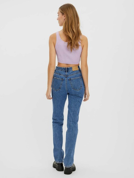 Vero Moda Svetlo vijolična rebrasta majica VERO MODA Fibly