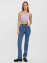 Vero Moda Svetlo vijolična rebrasta majica VERO MODA Fibly