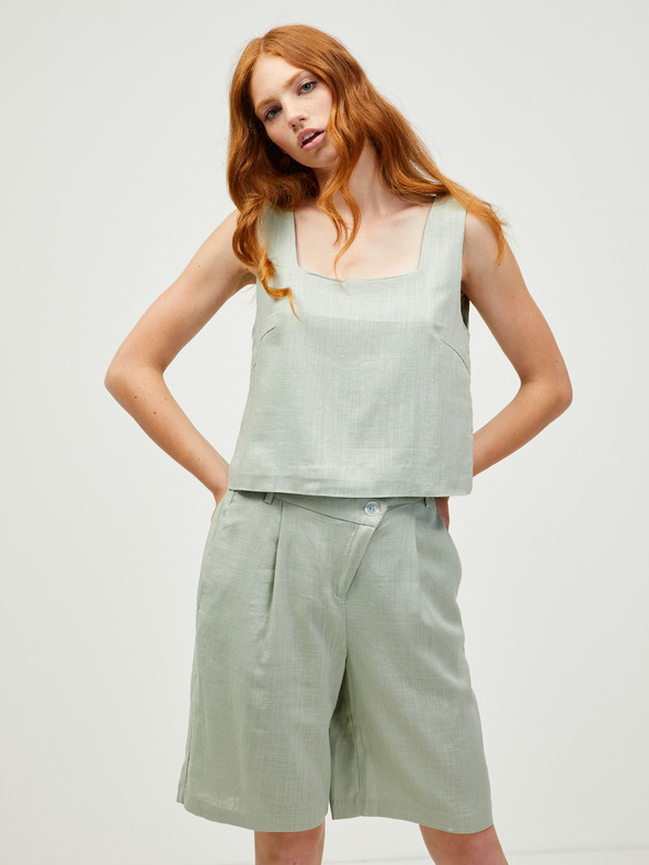 Vero Moda Svetlo zelena ohlapna krojena majica VERO MODA Josie