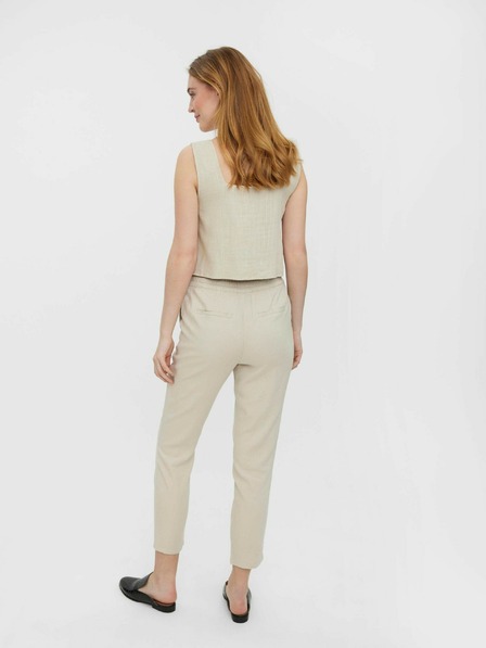 Vero Moda bež ohlapna oprijeta majica VERO MODA Josie