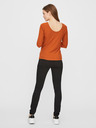 Vero Moda Rjava rebrasta majica VERO MODA Ketti