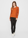 Vero Moda Rjava rebrasta majica VERO MODA Ketti