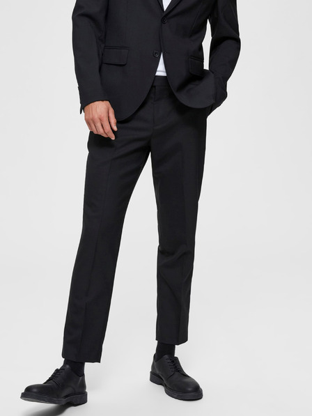 SELECTED Black Selected Homme gležnjarske hlače
