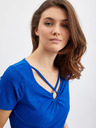 Orsay Modra ženska majica z okrasnim detajlom ORSAY