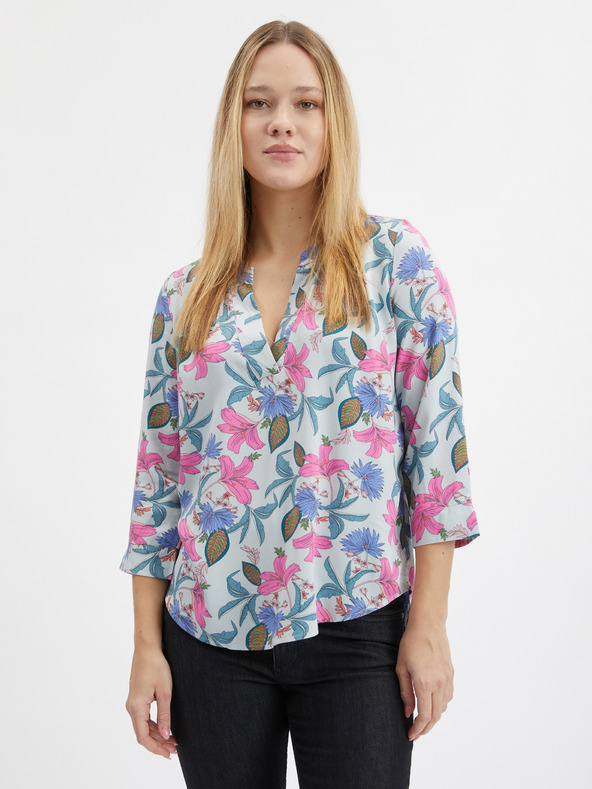 Orsay svetlo modra ženska cvetlična bluza ORSAY