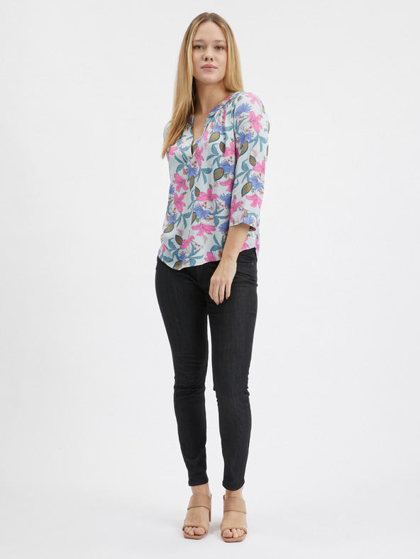 Orsay svetlo modra ženska cvetlična bluza ORSAY