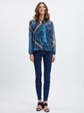 Orsay Temno modra ženska vzorčasta bluza ORSAY