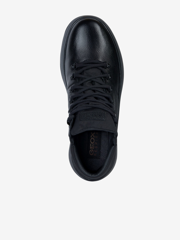 Geox Črni moški usnjeni gležnjarji Geox Granito