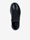 Geox Črni moški usnjeni gležnjarji Geox Granito
