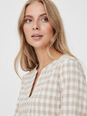 Vero Moda Bela in bež karirasta obleka VERO MODA Kimi