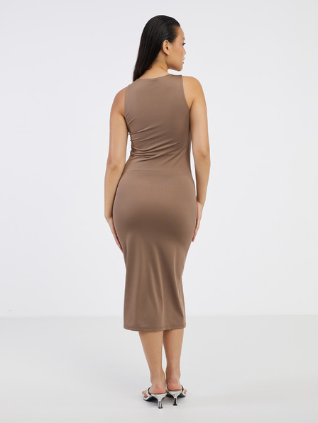 Vero Moda VERO MODA Bianca rjava ženska obleka