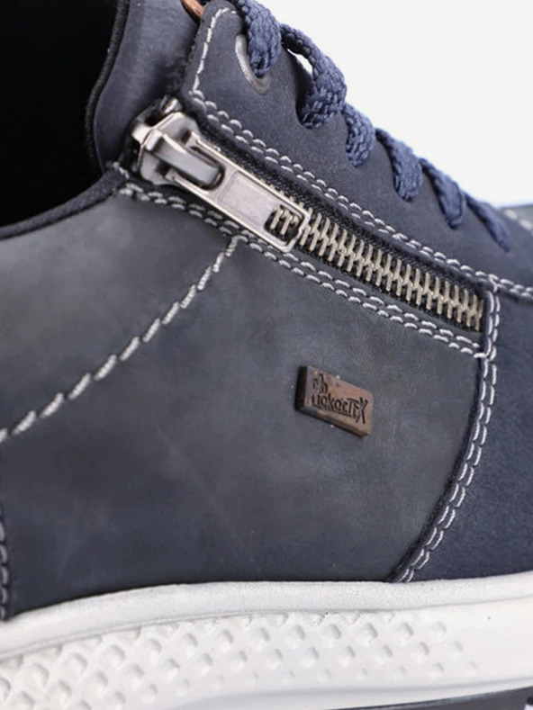 Rieker Modri moški škornji z usnjenimi detajli Rieker