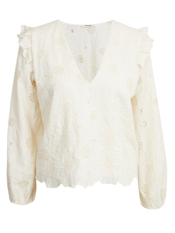 Orsay bež ženska vzorčasta bluza ORSAY