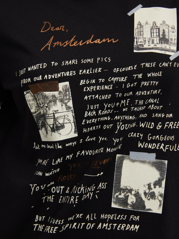 Scotch & Soda Črna ženska majica Scotch & Soda