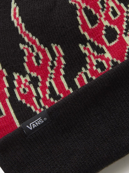 Vans Črna fantovska kapa VANS UP IN FLAMES BEANIE