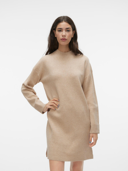 Vero Moda Bež ženske VERO MODA Goldneedle Sweater Dress