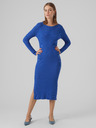 Vero Moda VERO MODA Glory modra ženska obleka s puloverjem brez rokavov