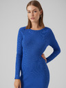 Vero Moda VERO MODA Glory modra ženska obleka s puloverjem brez rokavov