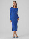 Vero Moda VERO MODA Glory modra ženska obleka s puloverjem brez rokavov