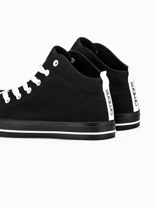 Ombre Clothing Črne moške gležnjarske superge T304