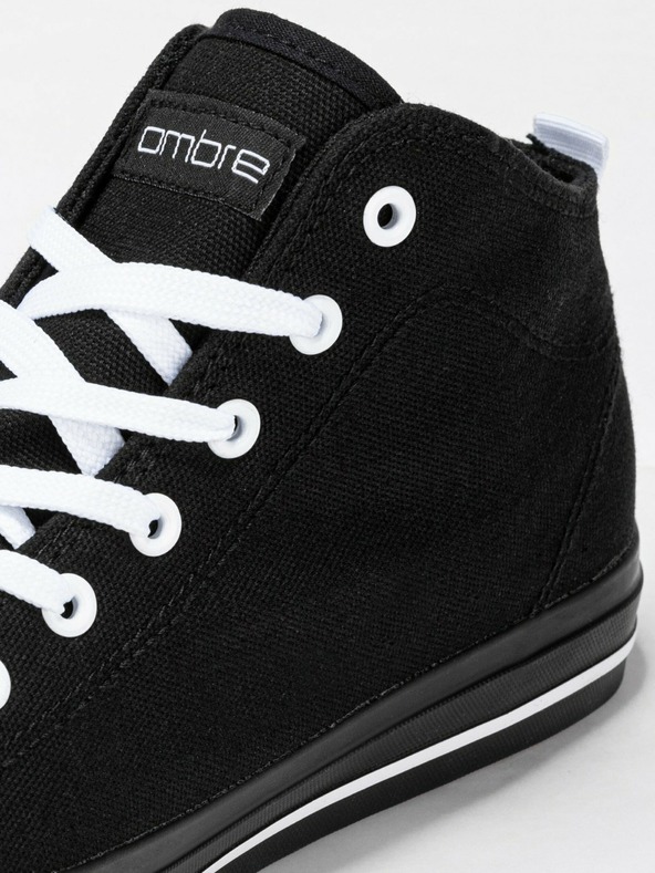 Ombre Clothing Črne moške gležnjarske superge T304