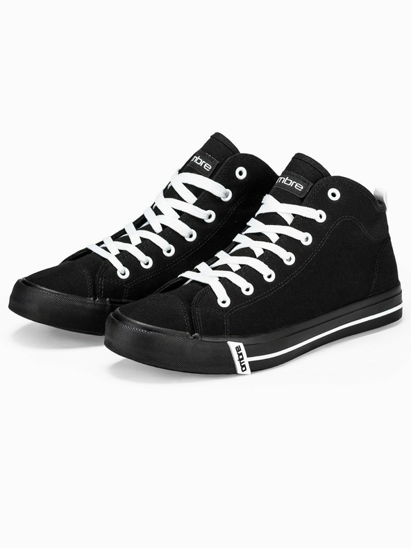 Ombre Clothing Črne moške gležnjarske superge T304