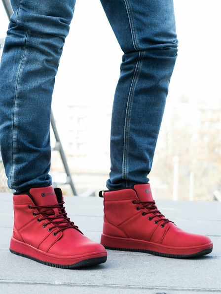 Ombre Clothing Rdeči moški gležnjarji T311