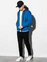 Ombre Clothing Modra moška kapuca z zadrgo Ombre Clothing B1076