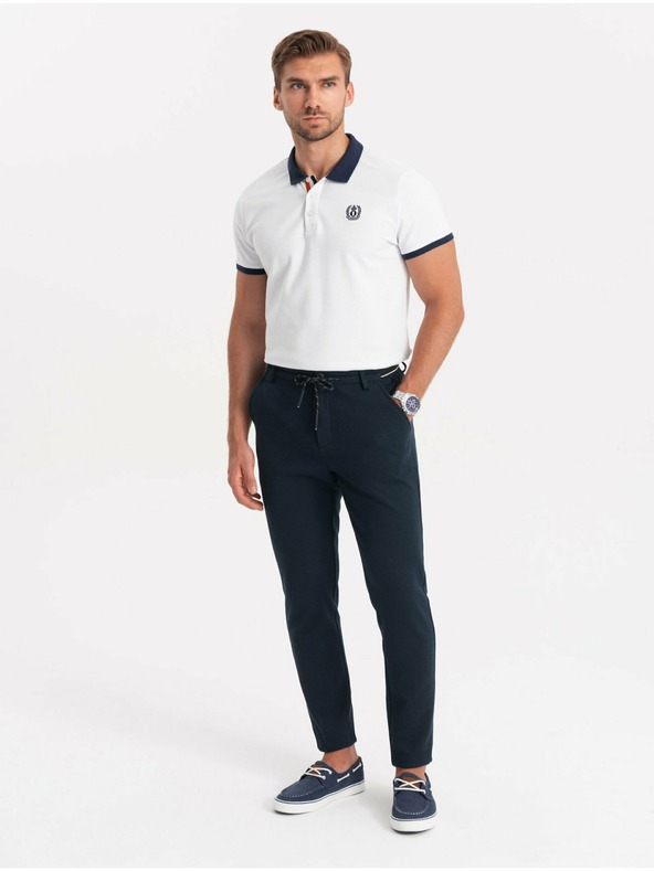 Ombre Clothing Temno modre moške hlače Ombre Clothing