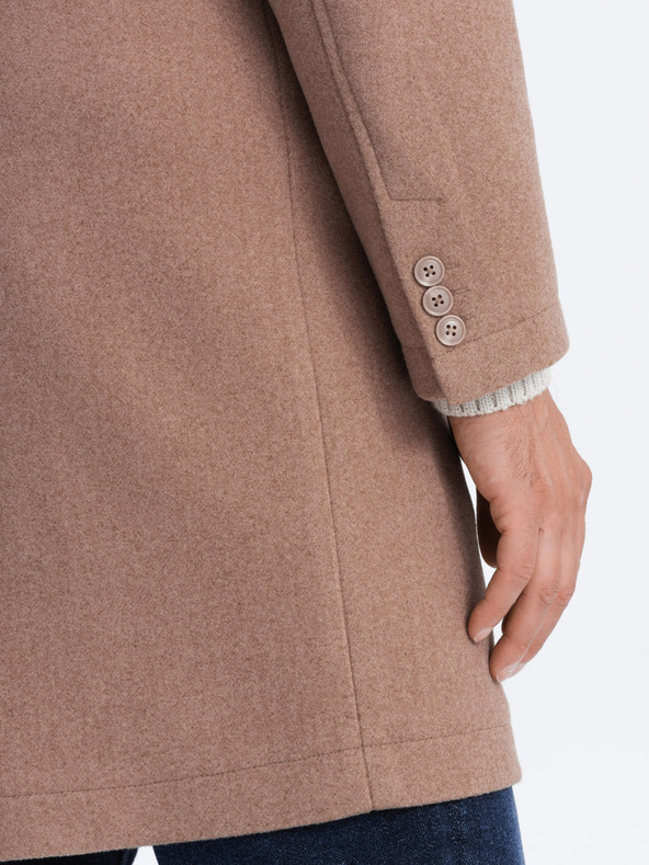 Ombre Clothing Svetlo rjav moški lahkoten plašč Ombre Clothing