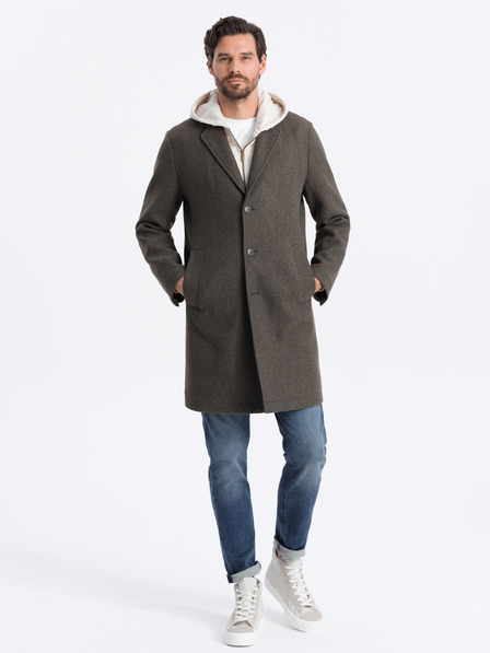 Ombre Clothing Temno zelena moška lahka jopa Ombre oblačila