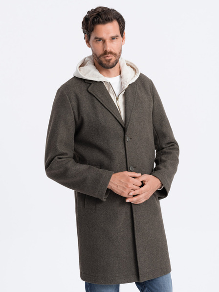 Ombre Clothing Temno zelena moška lahka jopa Ombre oblačila
