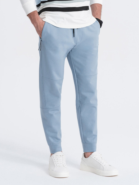 Ombre Clothing Svetlomodre moške osnovne trenirke Ombre Clothing