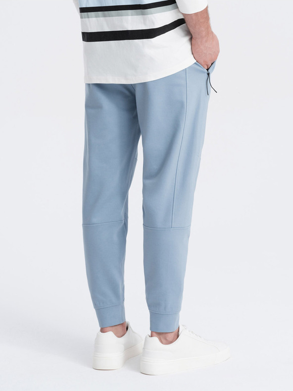 Ombre Clothing Svetlomodre moške osnovne trenirke Ombre Clothing