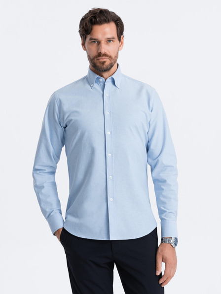Ombre Clothing Svetlo modra moška srajca Ombre oblačila