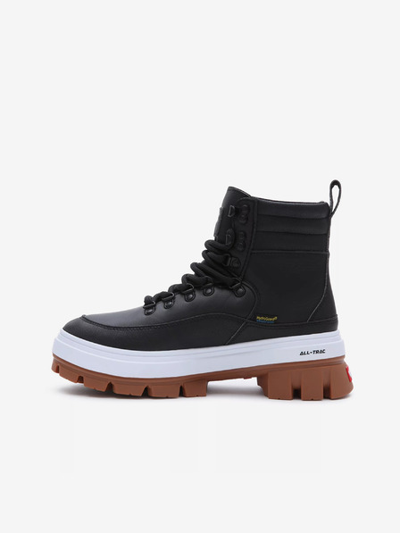 Vans Črni ženski usnjeni zimski gležnjarji VANS Colfax Elevate