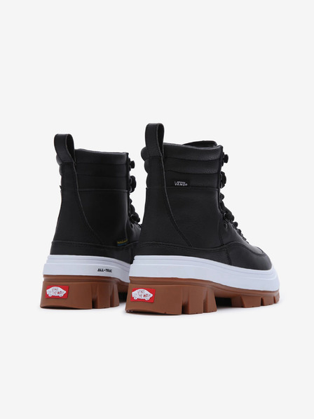 Vans Črni ženski usnjeni zimski gležnjarji VANS Colfax Elevate