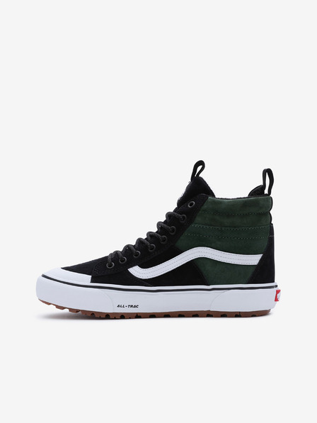 Vans Zeleno-črne moške gležnjarske superge z detajli iz semiša VANS SK8-Hi