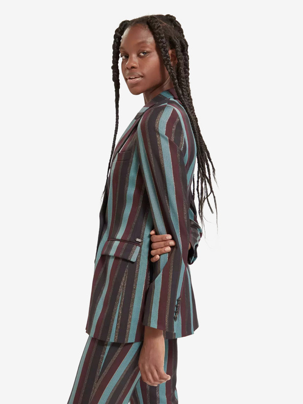 Scotch & Soda Zelena in črna črtasta ženska jakna Scotch & Soda